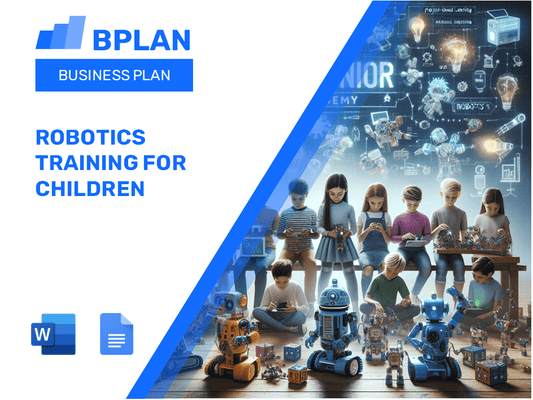 Robotics Training For Children Business Plan