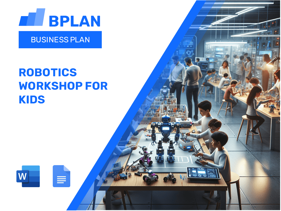 Robotics Workshop For Kids Business Plan