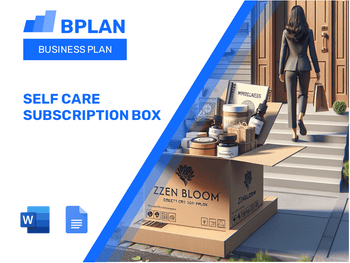 Self Care Subscription Box Business Plan