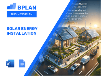 Solar Energy Installation Business Plan