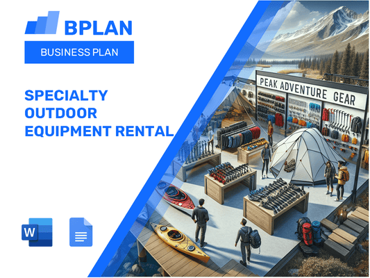 Specialty Outdoor Equipment Rental Business Plan
