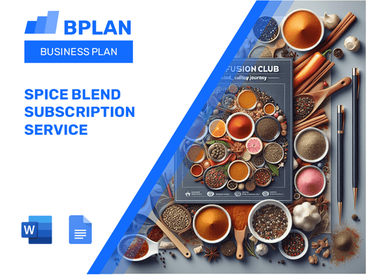 Spice Blend Subscription Service Business Plan