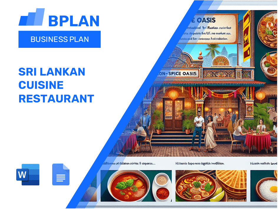 Sri Lankan Cuisine Restaurant Business Plan