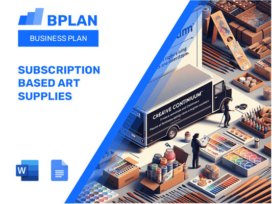 Subscription Based Art Supplies Business Plan