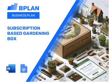 Subscription Based Gardening Box Business Plan