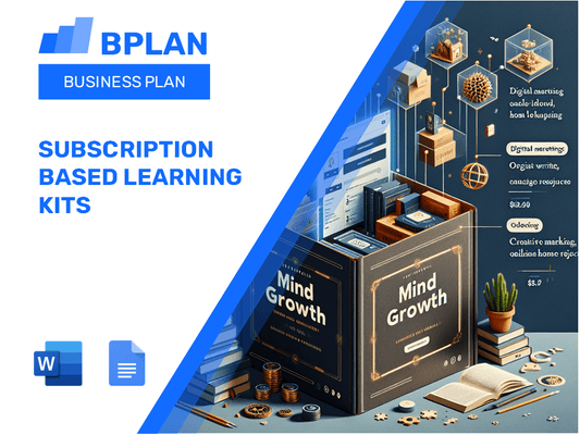 Subscription Based Learning Kits Business Plan