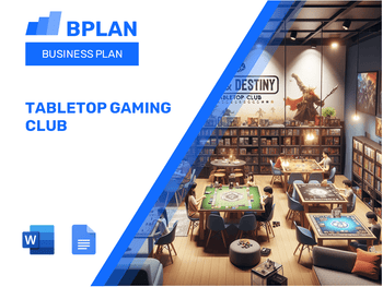Tabletop Gaming Club Business Plan