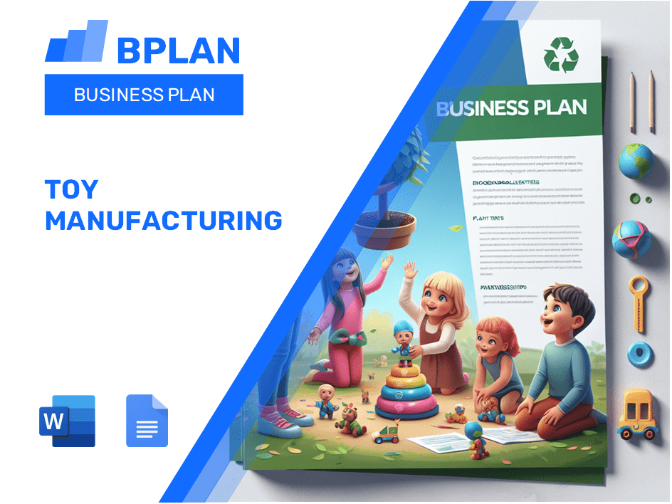 Toy Manufacturing Business Plan