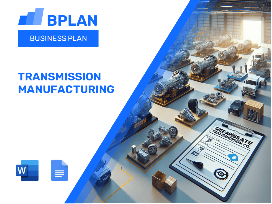 Transmission Manufacturing Business Plan