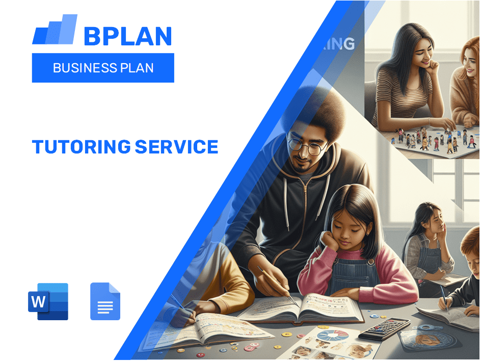 Tutorial Service Business Tutoring Business Plan Template