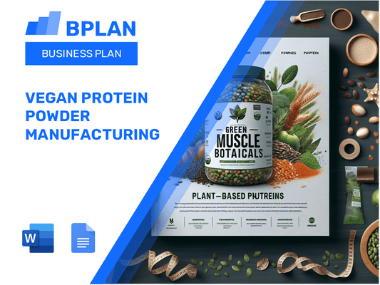 Vegan Protein Powder Manufacturing Business Plan