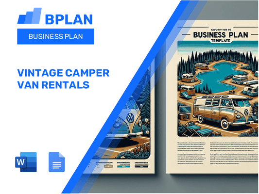 Vintage Camper Van Rentals Business Plan