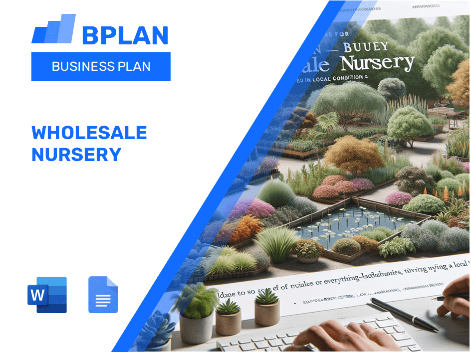 Wholesale Nursery Business Plan