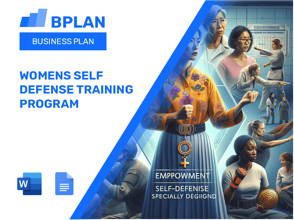 Womens Self Defense Training Program Business Plan