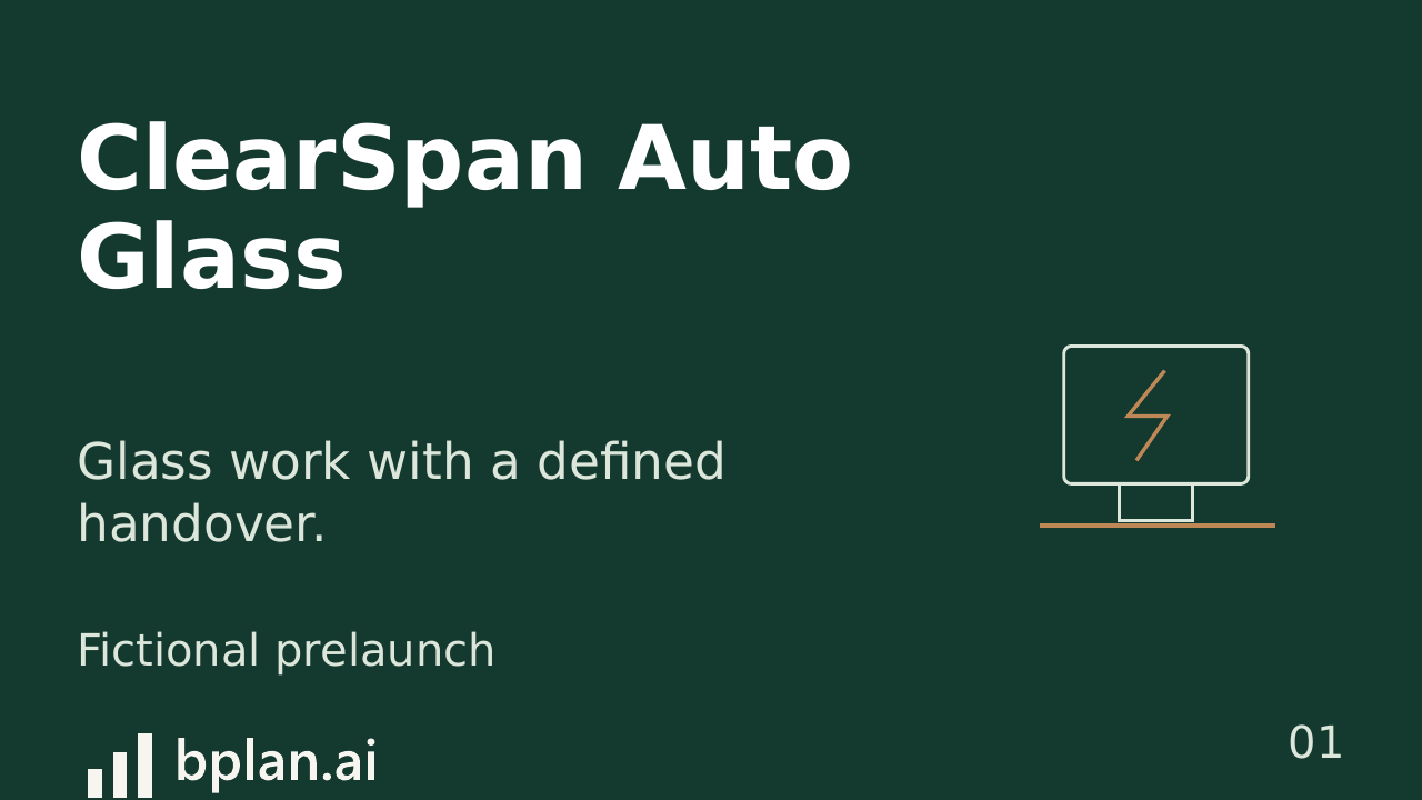 Actual ClearSpan Auto Glass pitch title