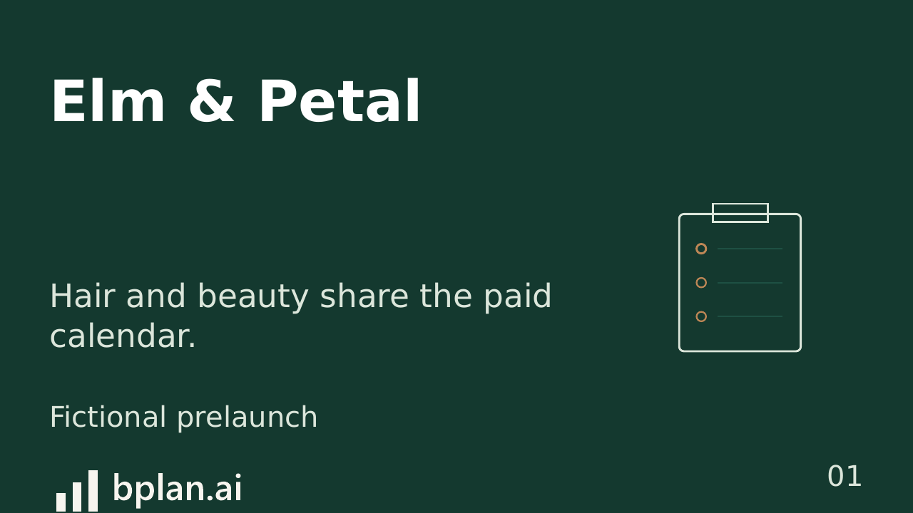 Actual Elm & Petal pitch title