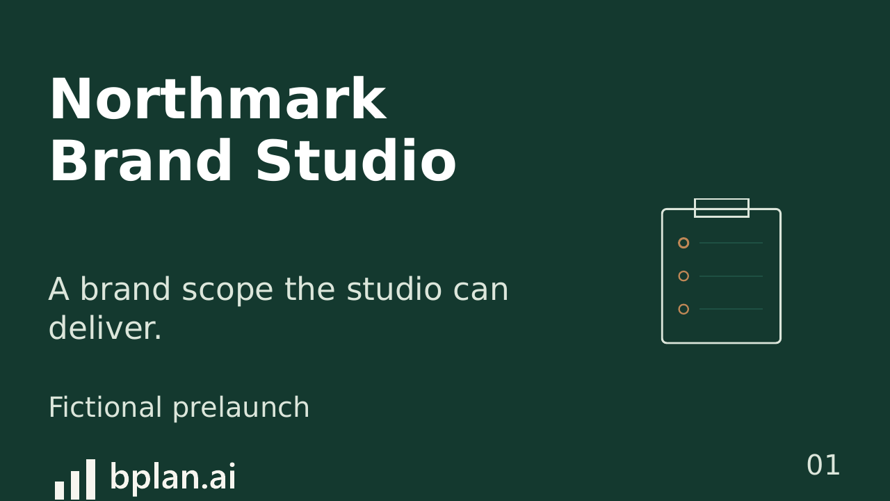 Actual Northmark Brand Studio pitch title