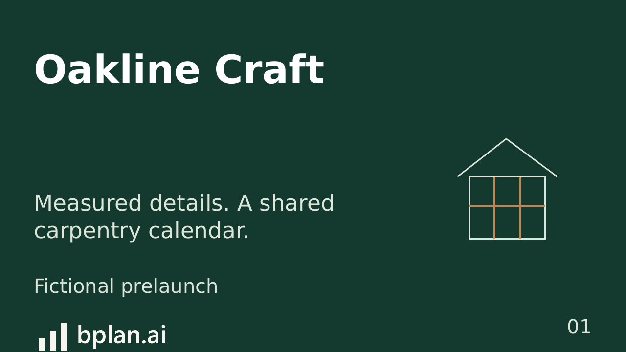 Actual Oakline Craft pitch title