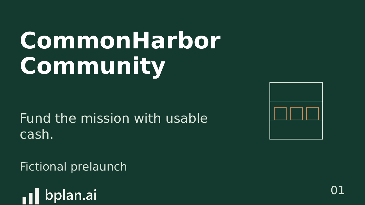 Actual CommonHarbor Community pitch title