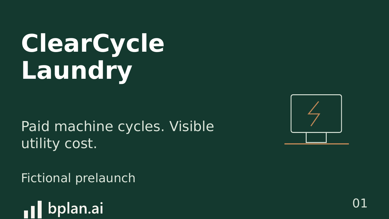Actual ClearCycle Laundry pitch title