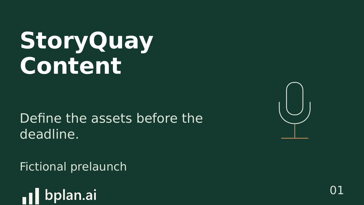 Actual StoryQuay Content pitch title
