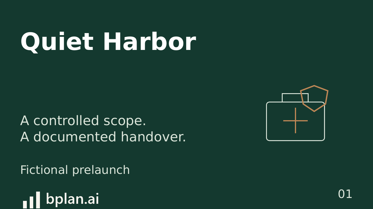 Actual Quiet Harbor pitch title