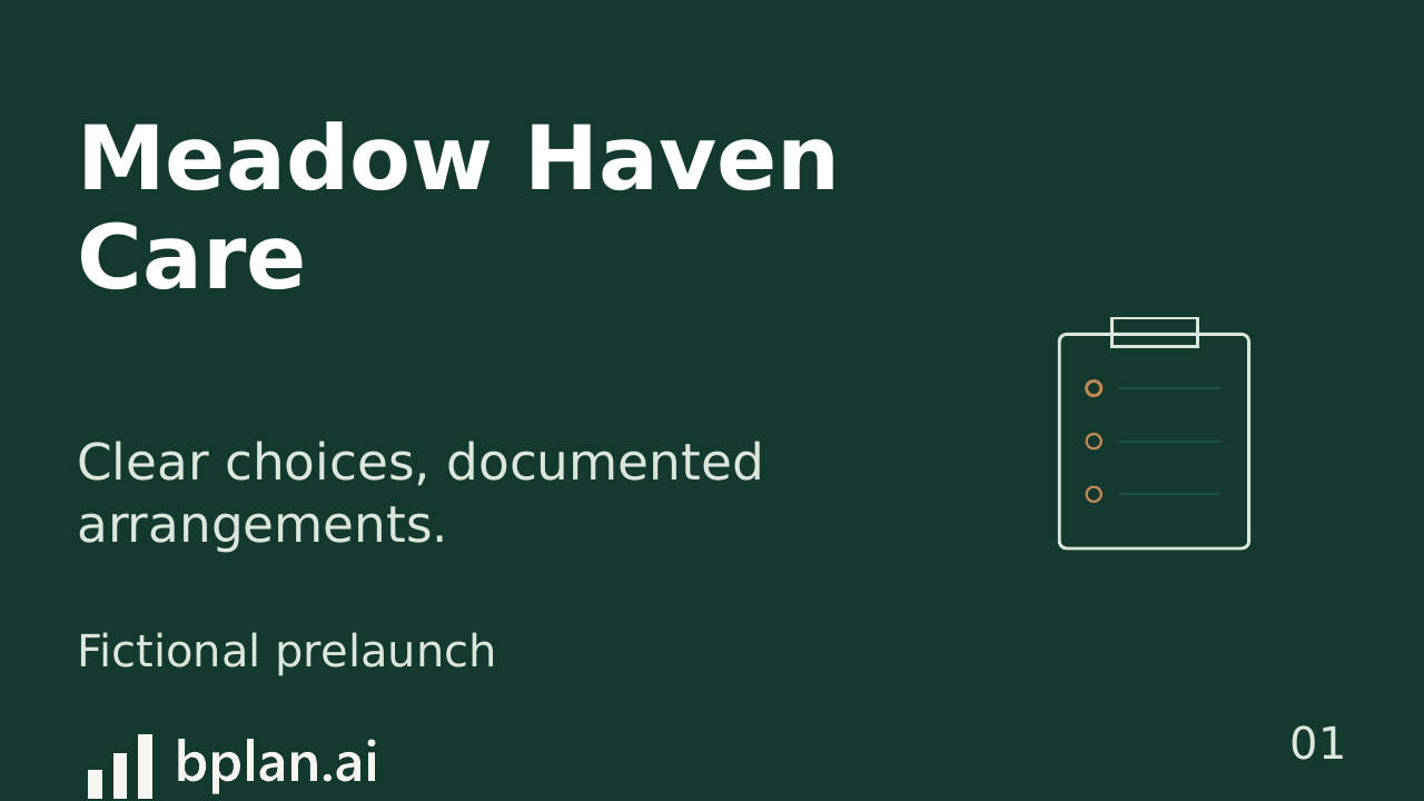 Actual Meadow Haven Care pitch title