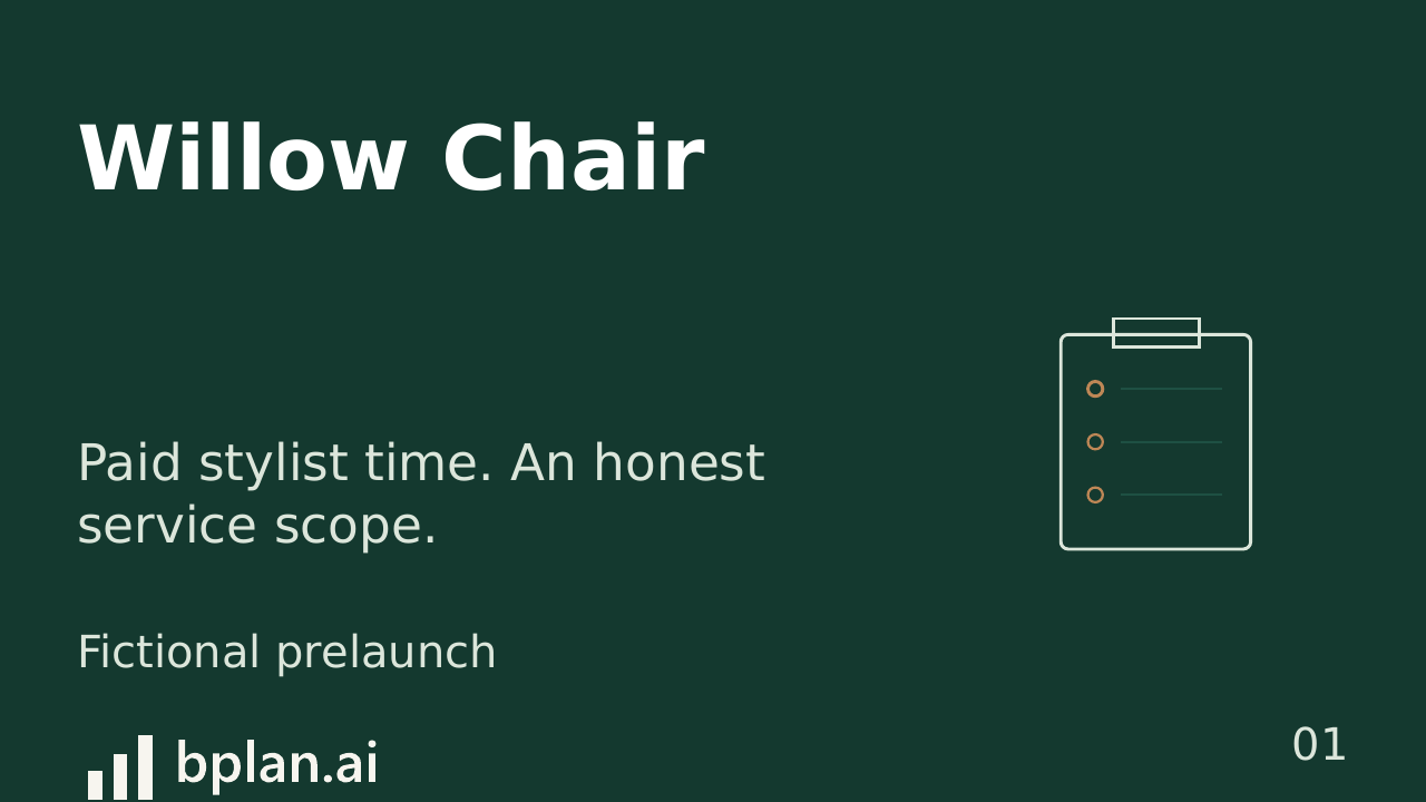 Actual Willow Chair pitch title