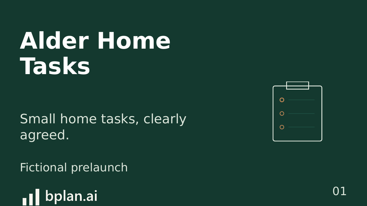 Actual Alder Home Tasks pitch title