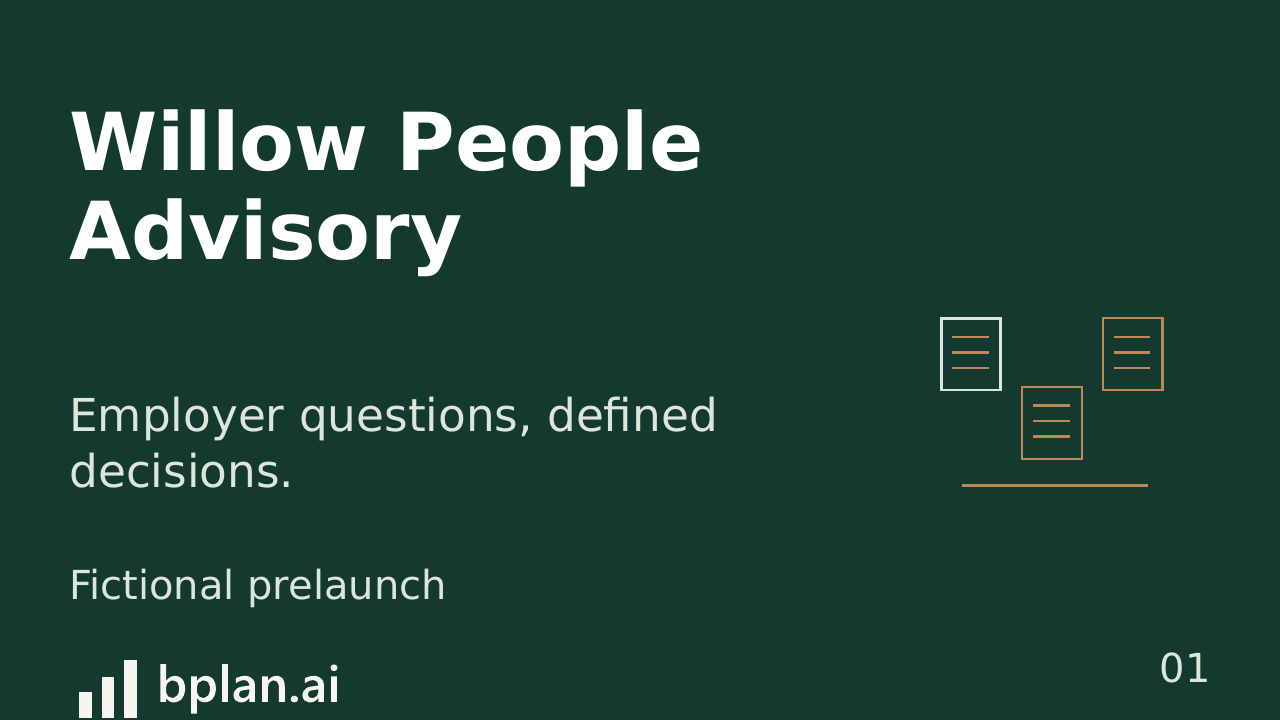 Actual Willow People Advisory pitch title