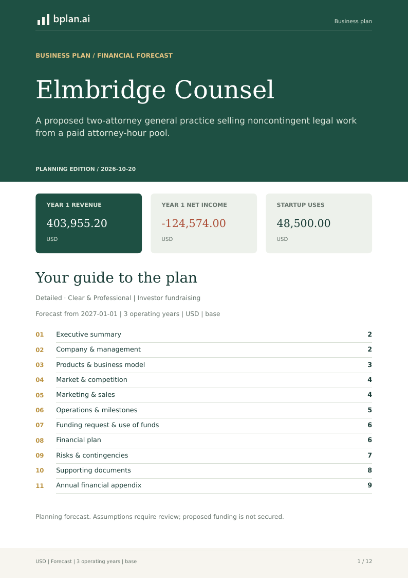 Actual Elmbridge Counsel business-plan PDF cover