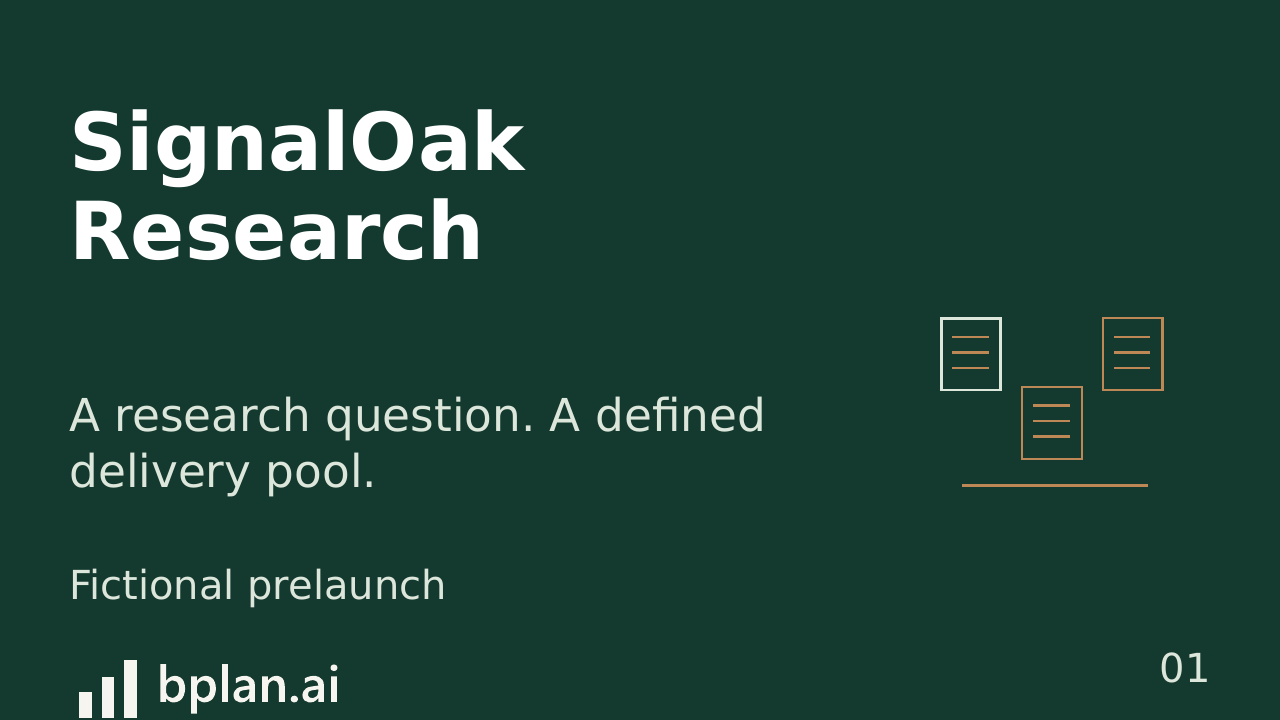 Actual SignalOak Research pitch title