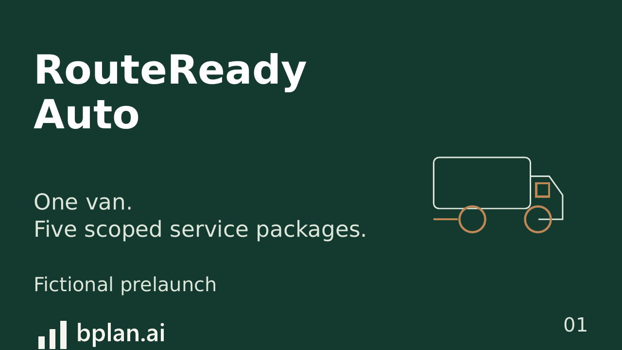 Actual RouteReady Auto pitch title