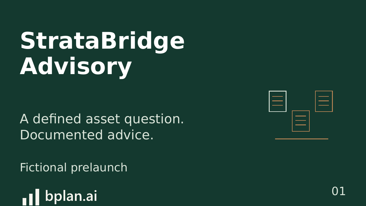 Actual StrataBridge Advisory pitch title