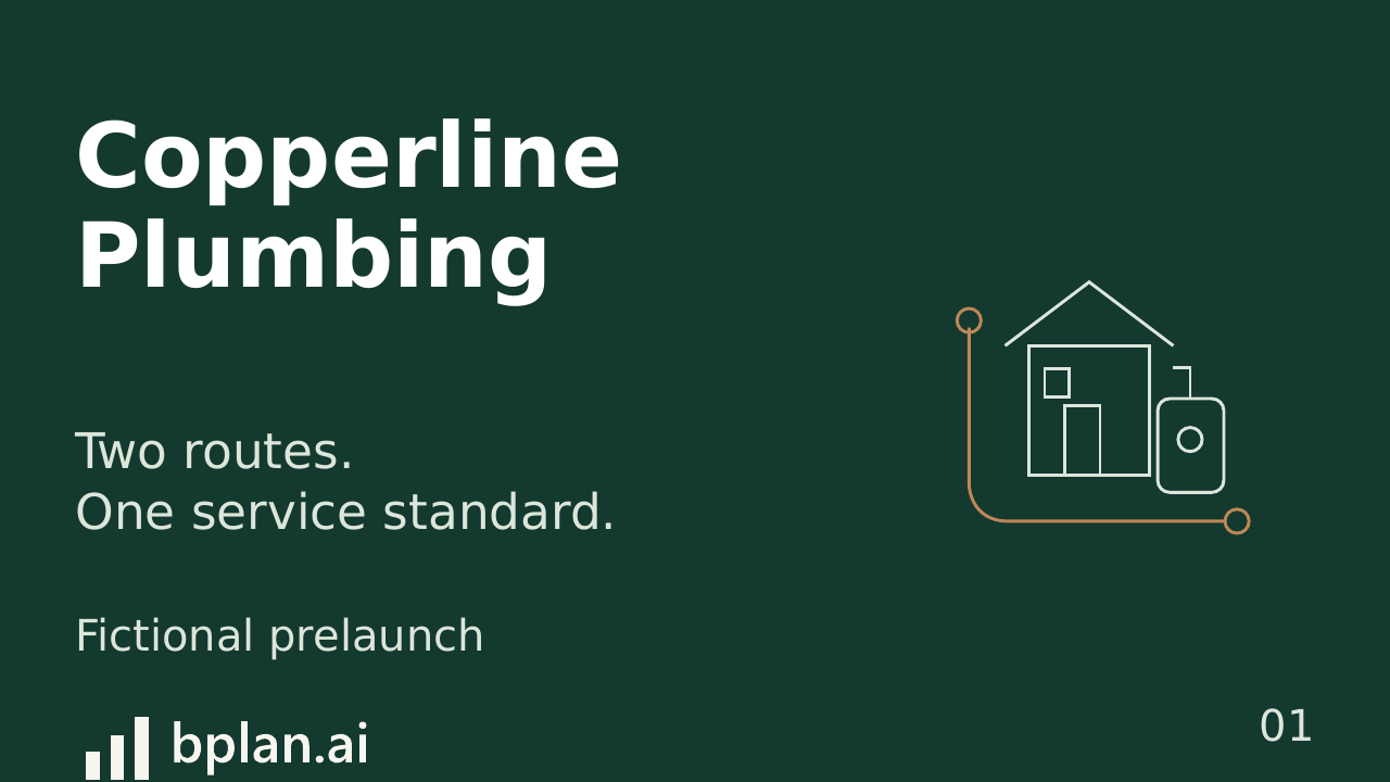Actual Copperline Plumbing pitch title