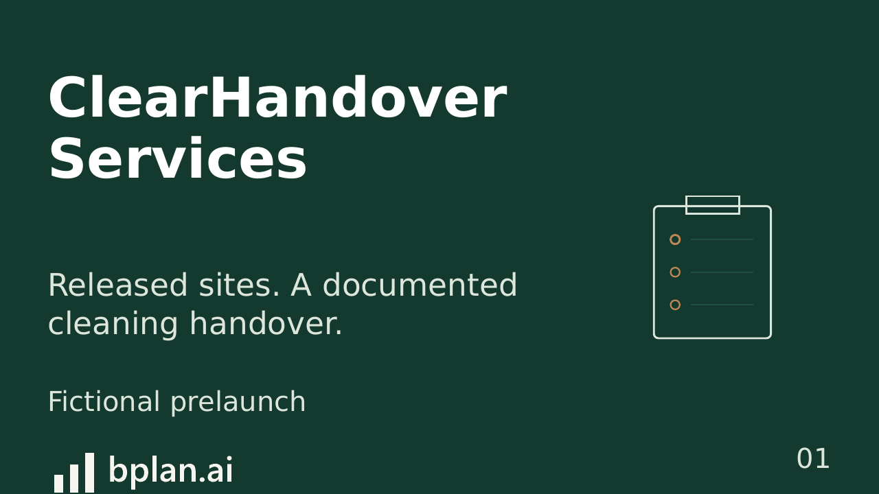 Actual ClearHandover Services pitch title