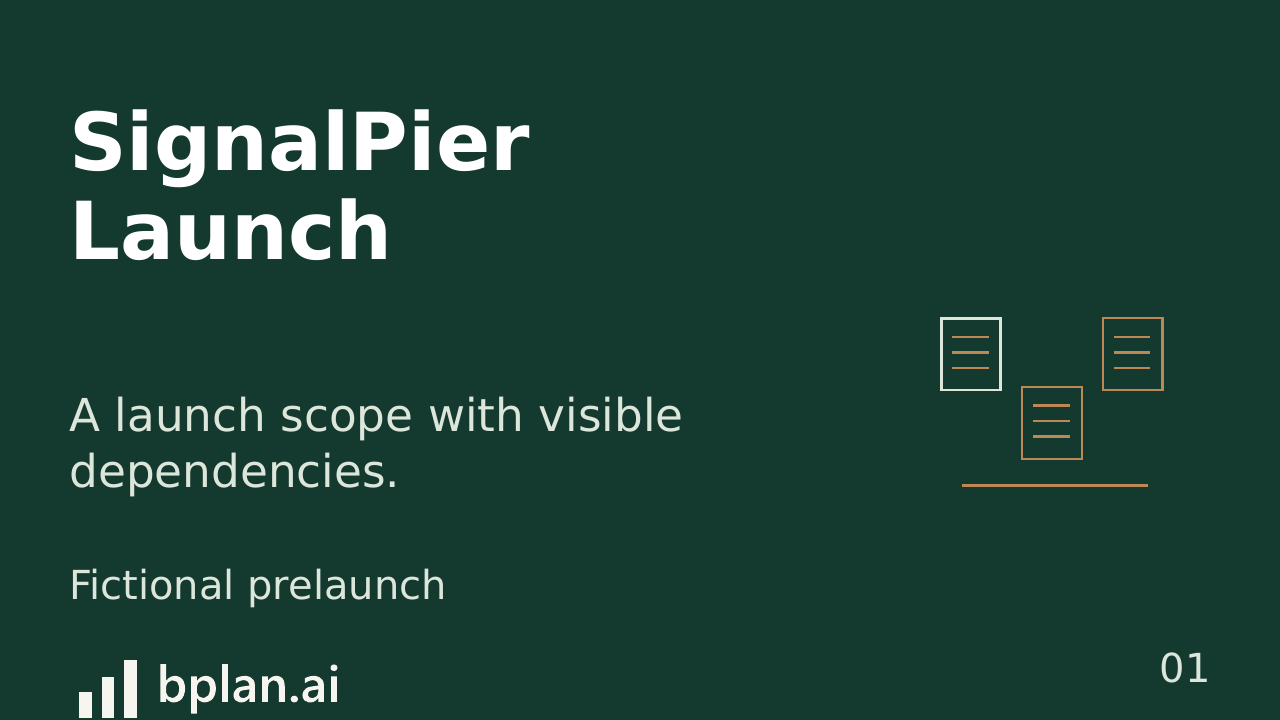 Actual SignalPier Launch pitch title