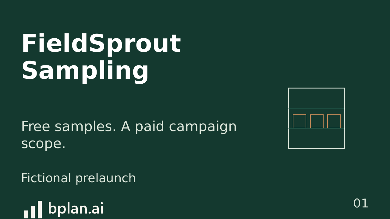 Actual FieldSprout Sampling pitch title