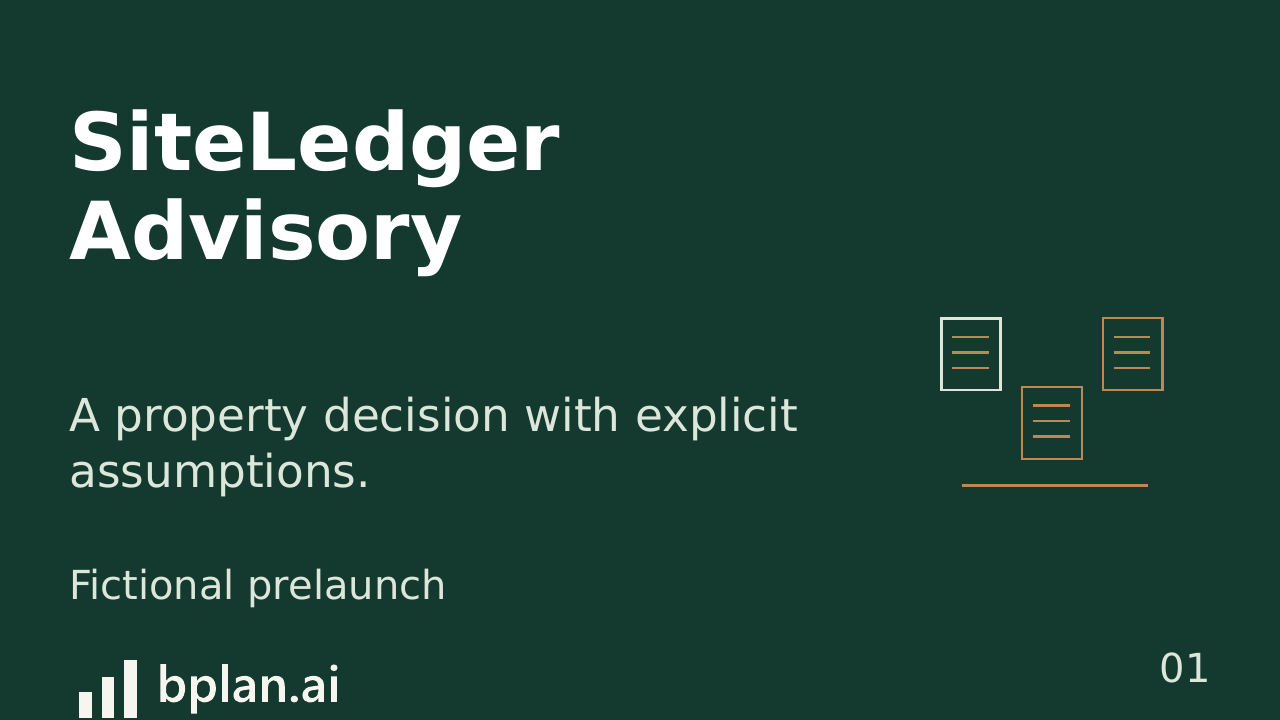 Actual SiteLedger Advisory pitch title