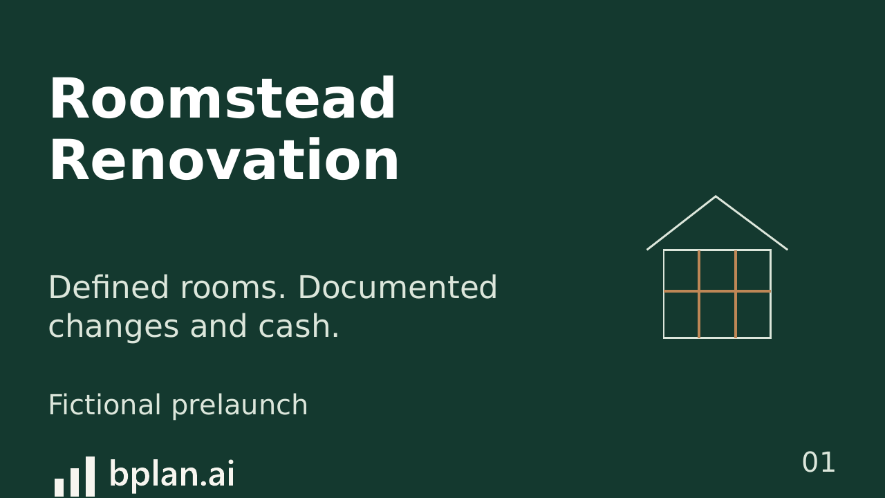 Actual Roomstead Renovation pitch title