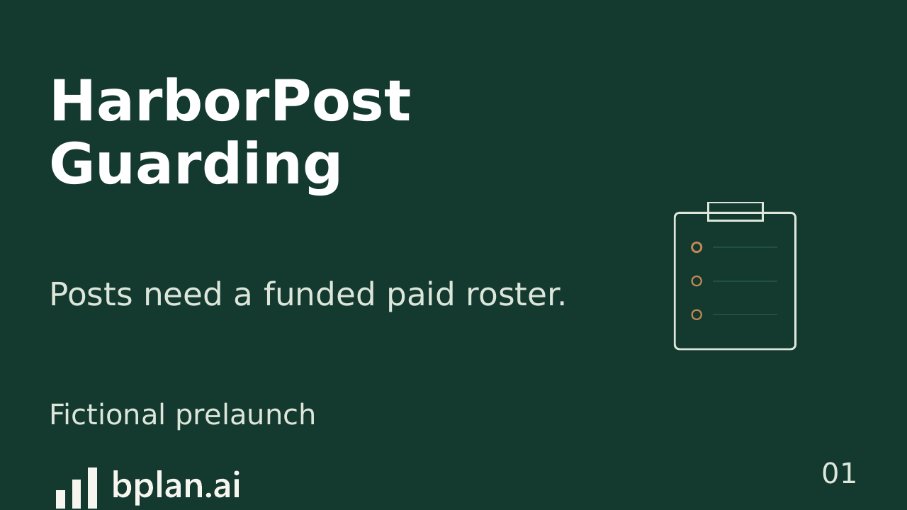 Actual HarborPost Guarding pitch title