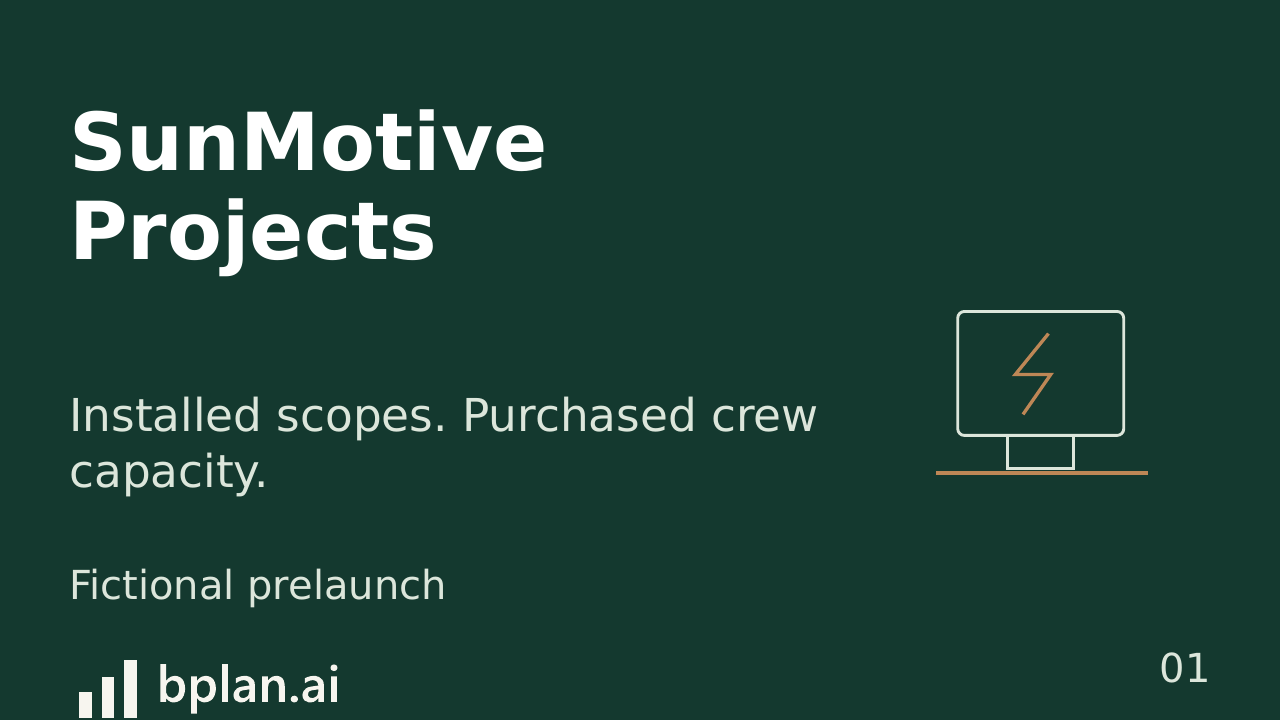 Actual SunMotive Projects pitch title