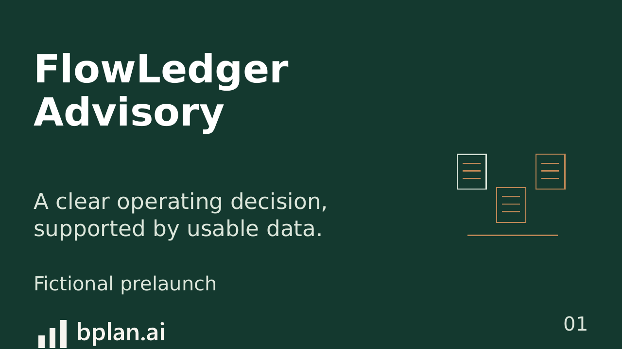 Actual FlowLedger Advisory pitch title