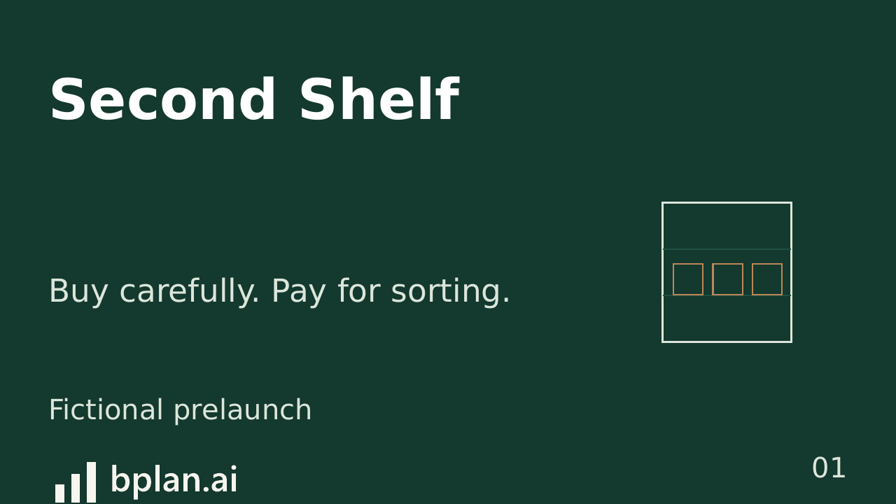 Actual Second Shelf pitch title