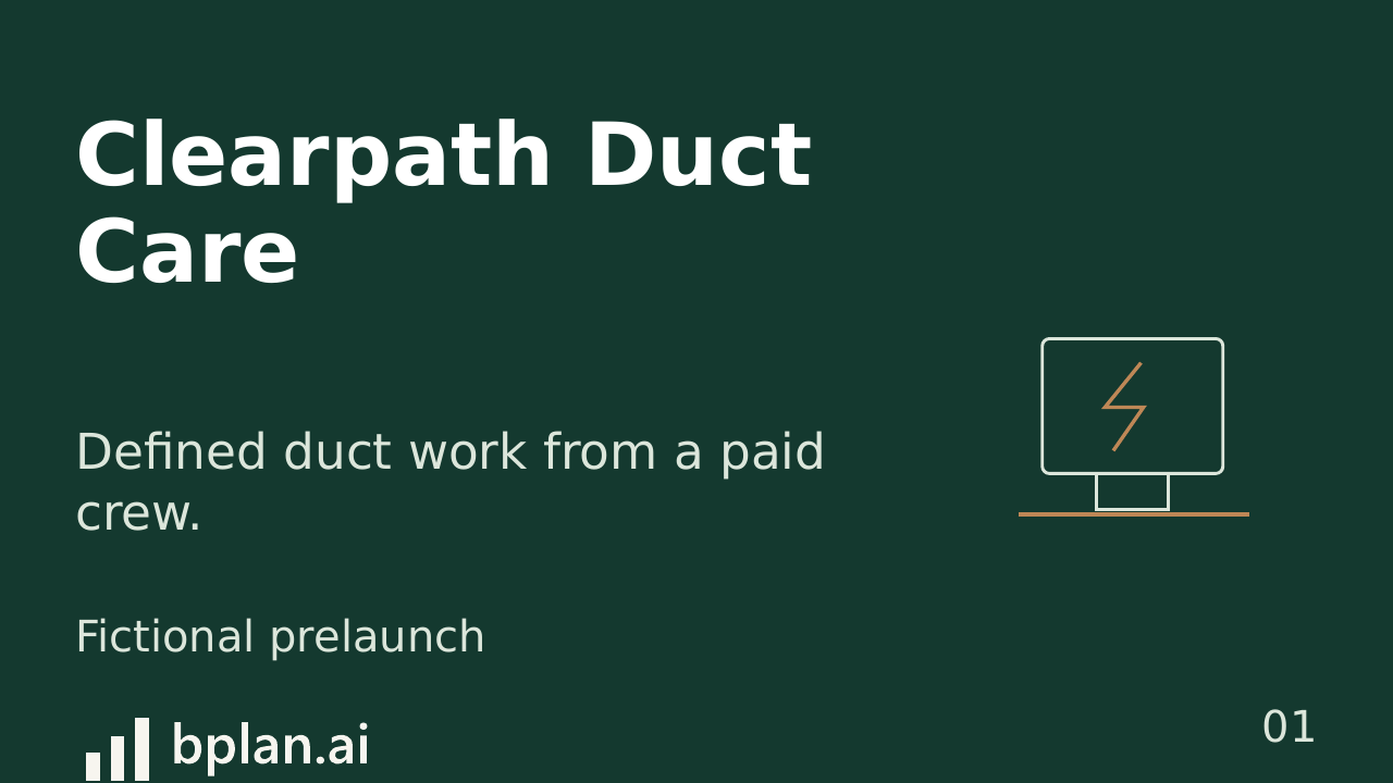 Actual Clearpath Duct Care pitch title