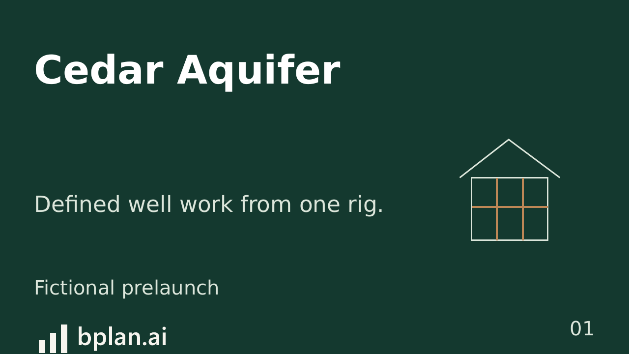 Actual Cedar Aquifer pitch title