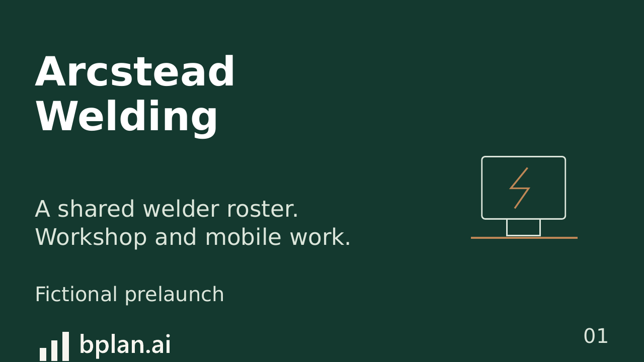 Actual Arcstead Welding pitch title